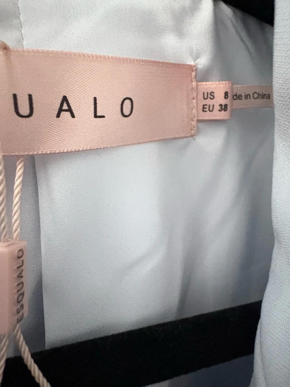 ESQUALO Pale Blue Cropped Blazer with Gold Buttons - Picture 5 of 13